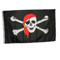 Halloween Pirate Flag Banner 90x60cm Skull Crossbones Garden Party Decoration