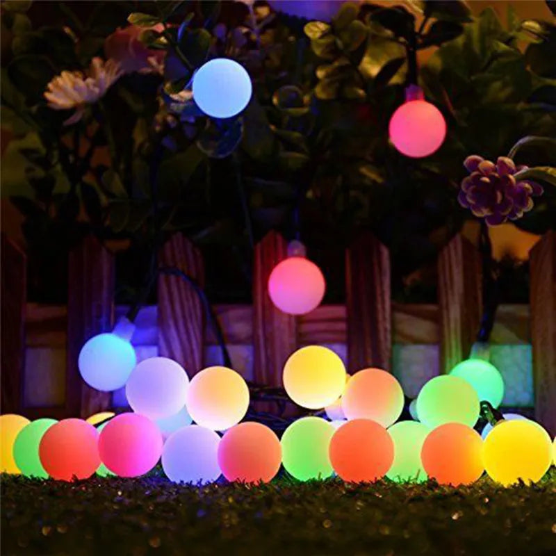 Outdoor LED String Lights Waterproof Solar Garden Light Chain for Christmas