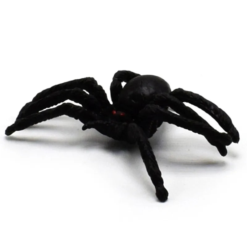 5pcs Small Fake Black Spider Halloween Decoration Haunted House Props