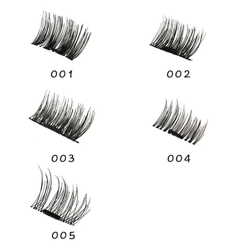 Magnetic False Eyelashes Double Magnet Full Strip Reusable Eye Lashes - Soft Hair