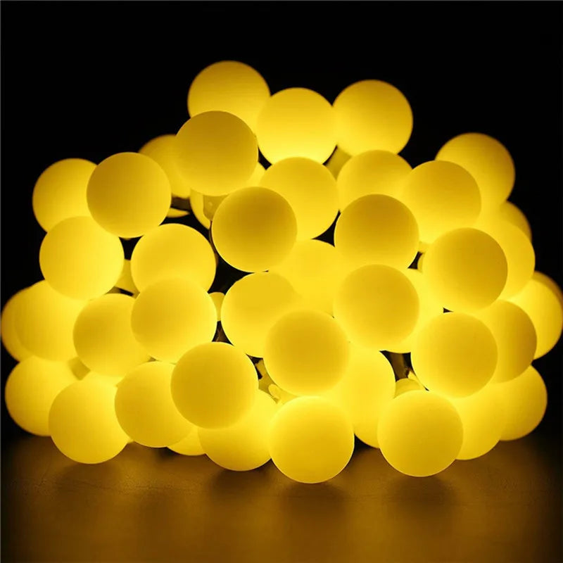 Outdoor LED String Lights Waterproof Solar Garden Light Chain for Christmas