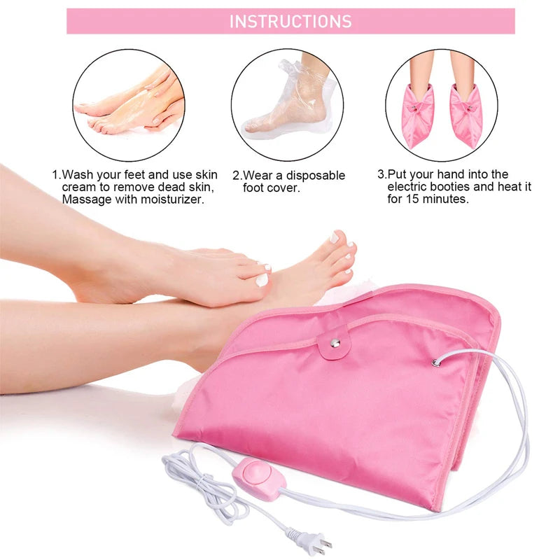 Electric Heated Paraffin Wax Booties & Mittens for Hand & Foot Therapy