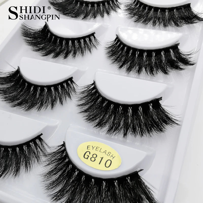 50 Pairs Long Fluffy False Eyelashes - 3D Mink Style, Cruelty-Free, Reusable