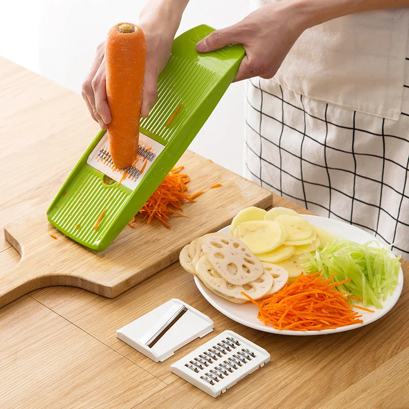 Stainless Steel Mandoline Slicer for Vegetables with 3 Blades - Julienne & Slicer Cutter
