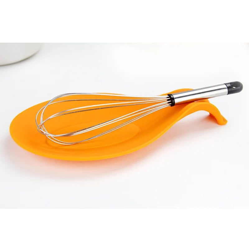 Silicone Spoon Insulation Mat Heat Resistant Coaster Tray Kitchen Tool