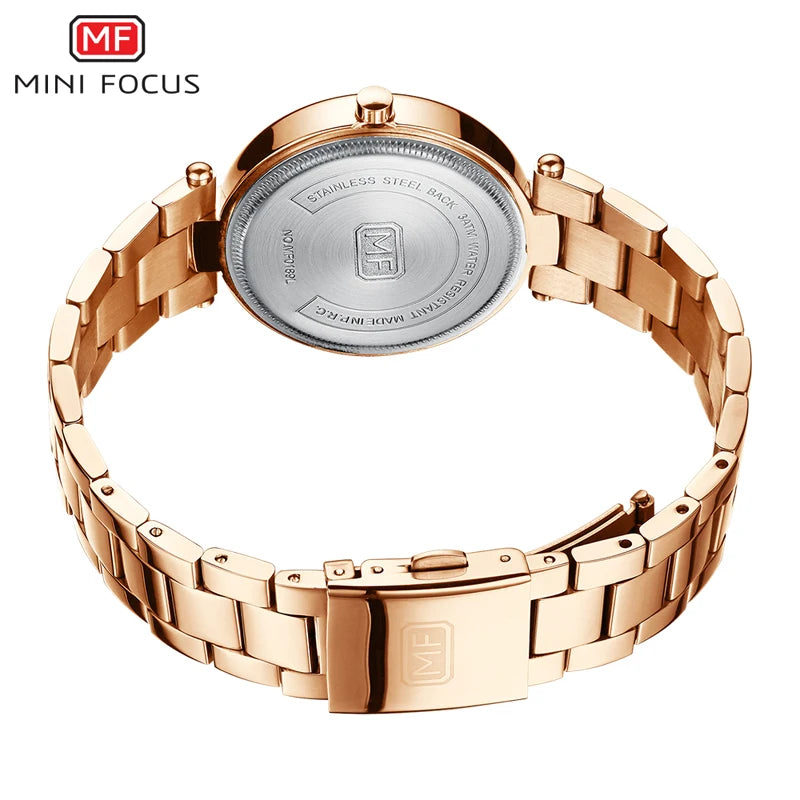 Women’s Stainless Steel Watch with Waterproof Quartz Movement - Luxury Dress Watch