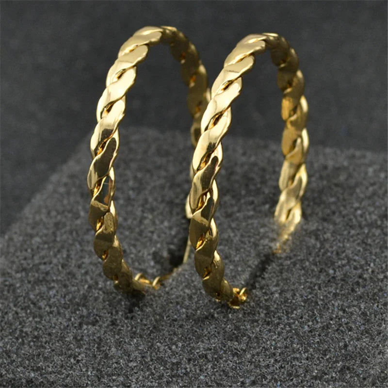 Clip-On Earrings for Women No Piercing Hypoallergenic Circle Sparkle Jewelry