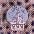 Kids Snow Globe Enamel Pin - Castle Fantasy Crystal Ball Brooch Gift