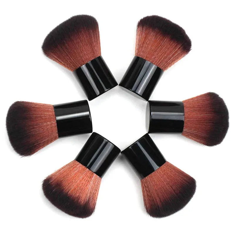 Big Black Makeup Brush Set with Bag - Powder, Blush, Contour, Kabuki, Nail Tools