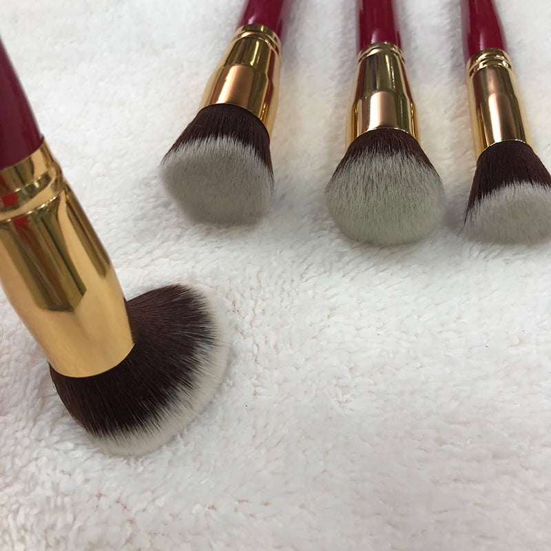 4PCS Makeup Brush Set - Professional Synthetic Face Brushes for Beauty