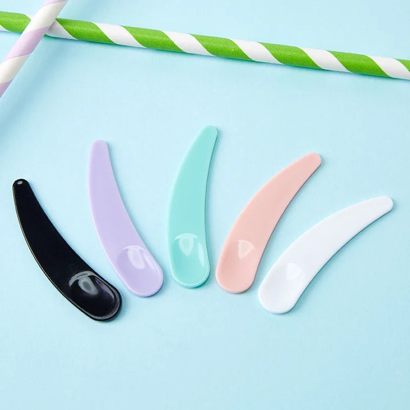 Mini Cosmetic Spatulas 100PCS Disposable Mask Tools - Multi Color