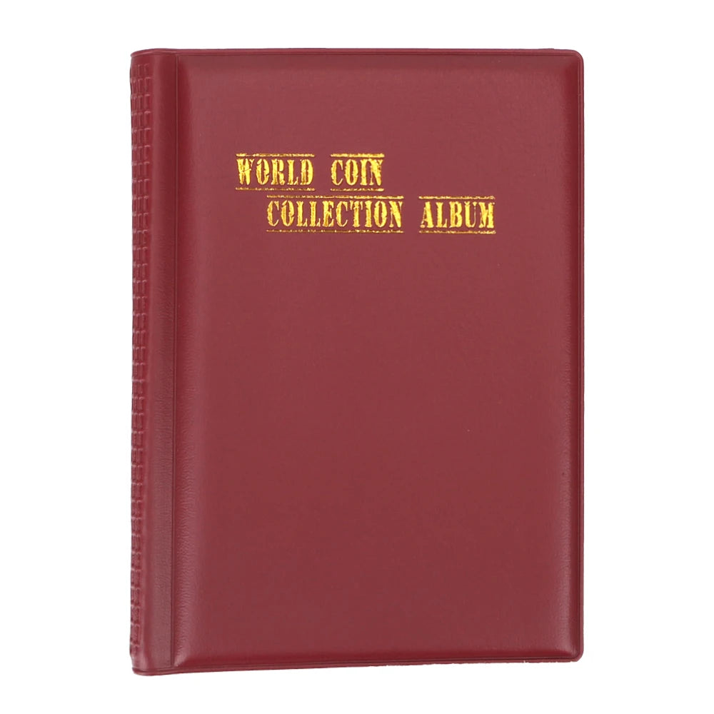 Coin Collection Album with 120 PVC Compartments for Coins & Banknotes - Multi-Color