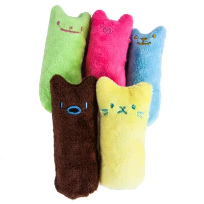 Interactive Plush Cat Toy with Catnip for Chewing and Vocal Fun