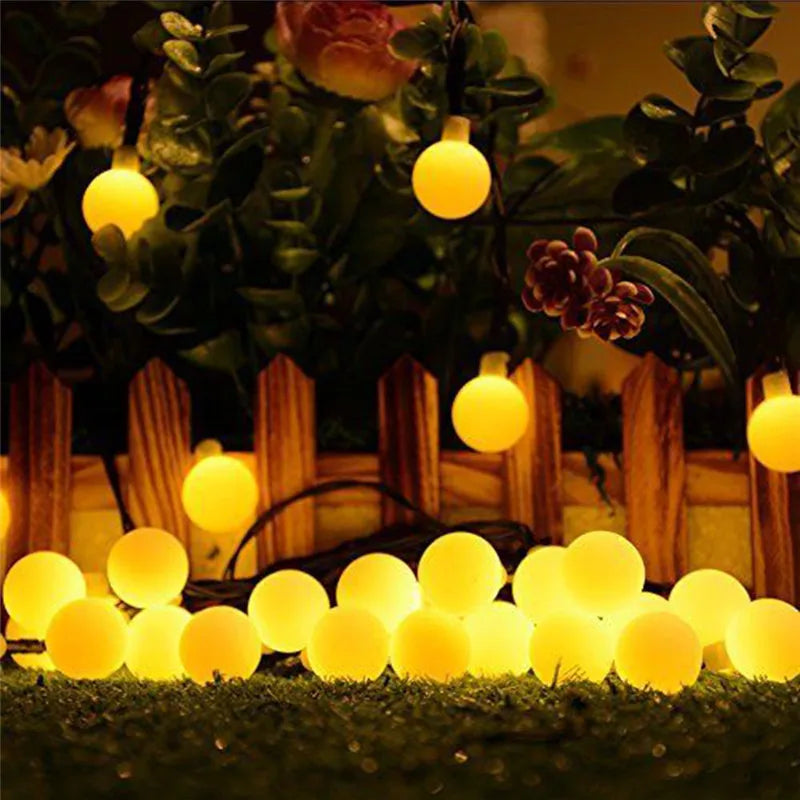 Outdoor LED String Lights Waterproof Solar Garden Light Chain for Christmas