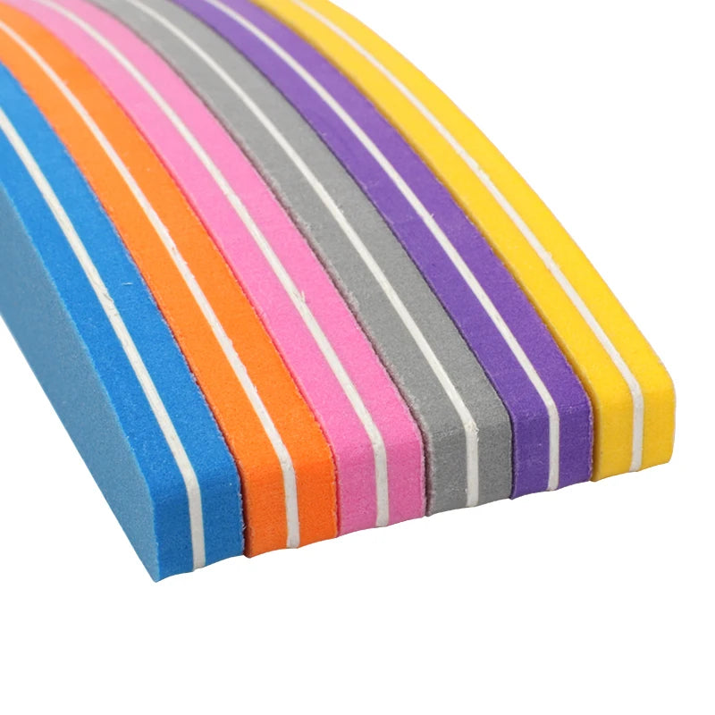 Colorful Double Sided Nail Buffers 5-Pack - Sanding Sponge Manicure Tools