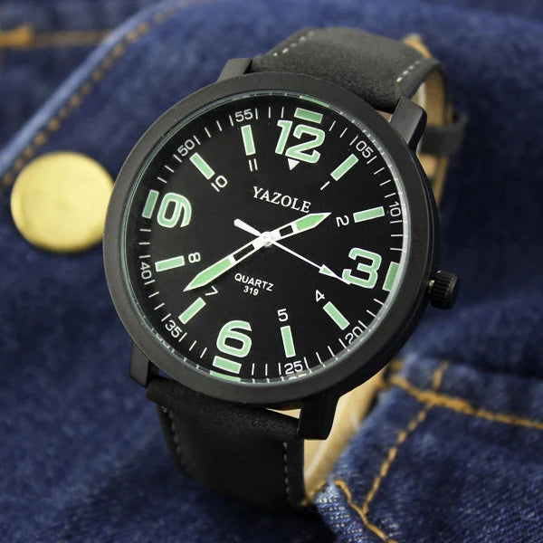 Large Dial Waterproof Luminous Quartz Wristwatch for Men and Women - Fashion Sports Watch