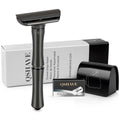 Adjustable Safety Razor with Blade Replacement System - Matte Black