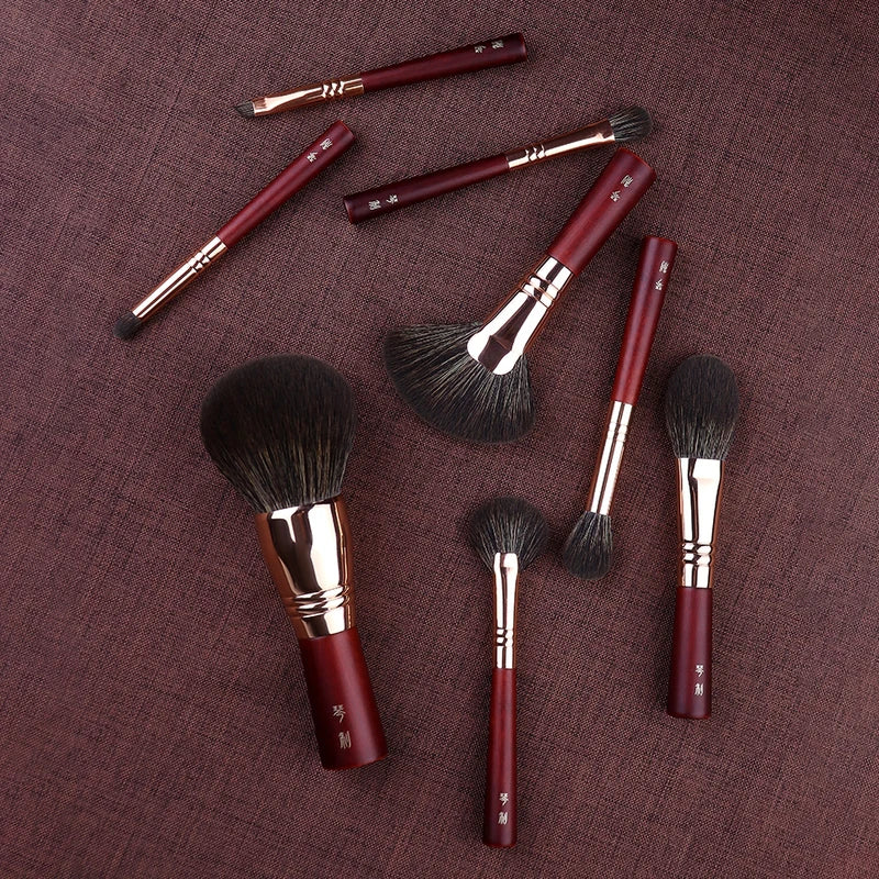 Professional Makeup Brush Set - Synthetic Fiber, Travel Portable Kit