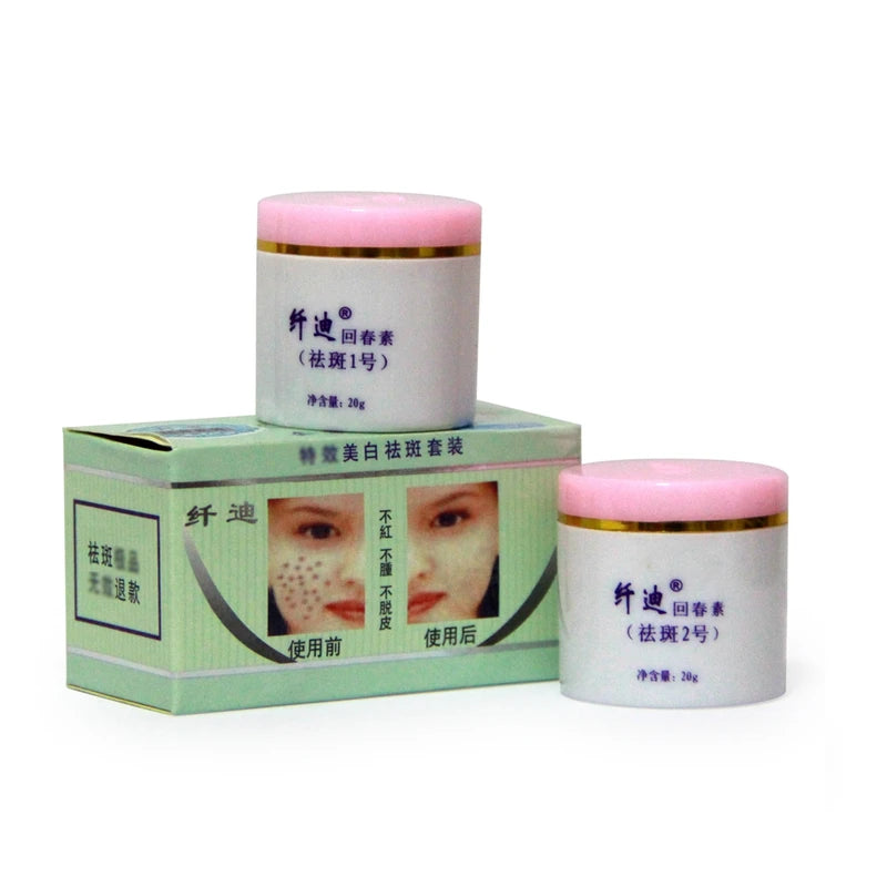 Face Whitening Cream Set for Melasma Freckles Sunspots Skin Care 2pcs