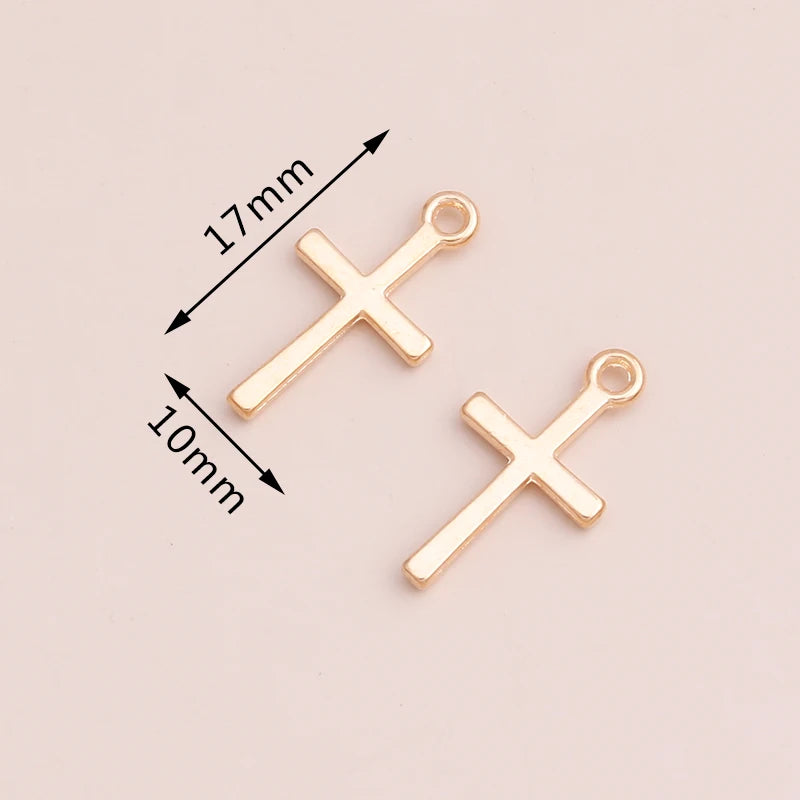 Jewelry Cross Pendants 80pcs Alloy Charms for Handmade Necklaces & Bracelets