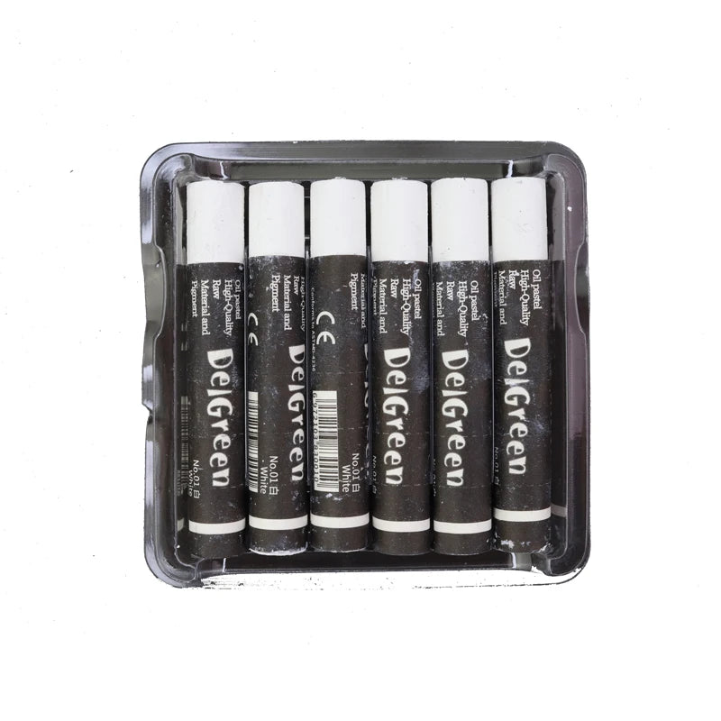 Heavy Color Oil Pastel Paint Crayons Set for Artists & Students - 6pcs