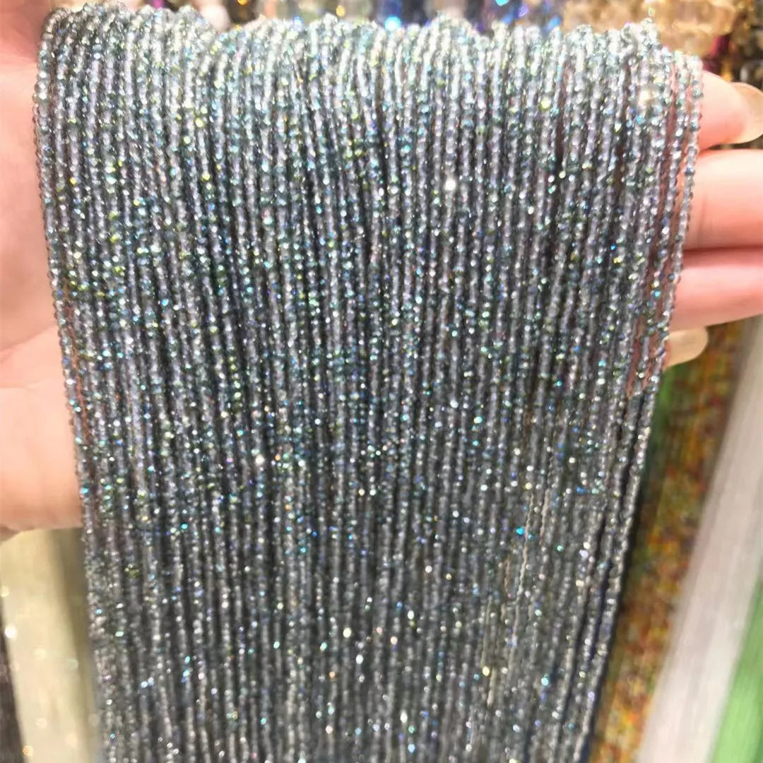 220pcs 1x2mm AB Color Crystal Glass Beads for Jewelry Making - Spacer Seed Beads
