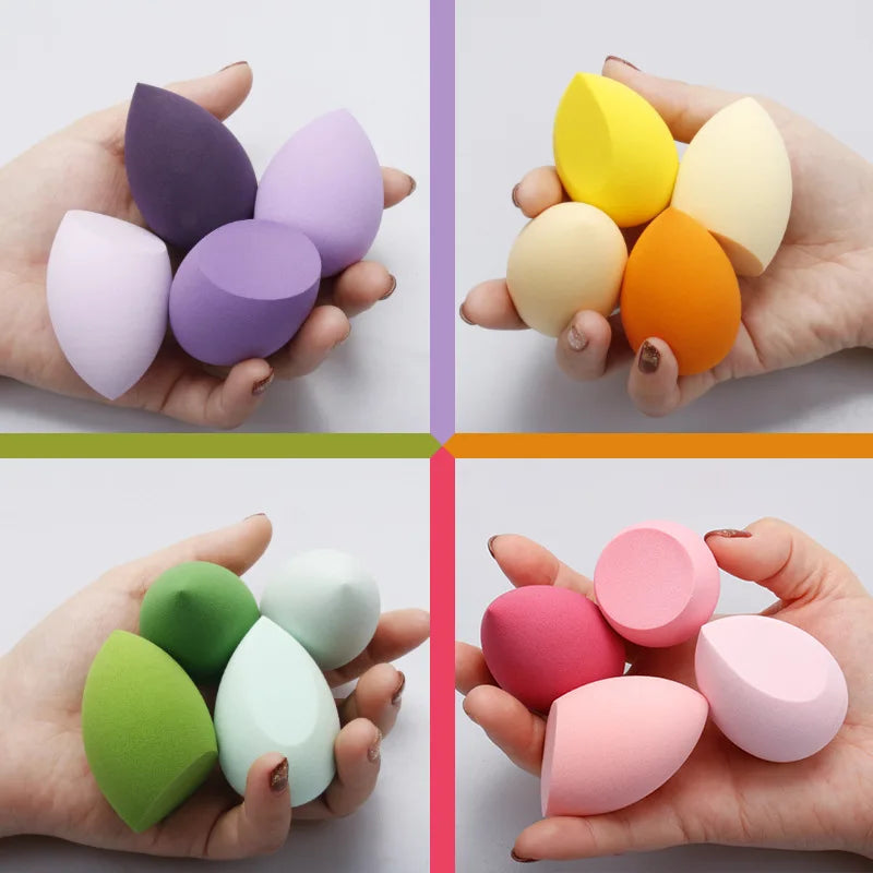 4pcs Makeup Sponge Powder Puff Set Wet & Dry Foundation Blenders