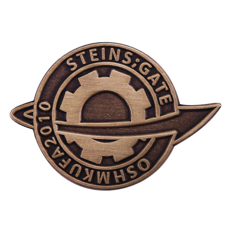Steins;Gate Anime Badge Pin Brooch Copper Clutch Accessory