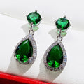 Elegant Female Dangle Earrings with Bright Cubic Zirconia Jewelry Gift for Women