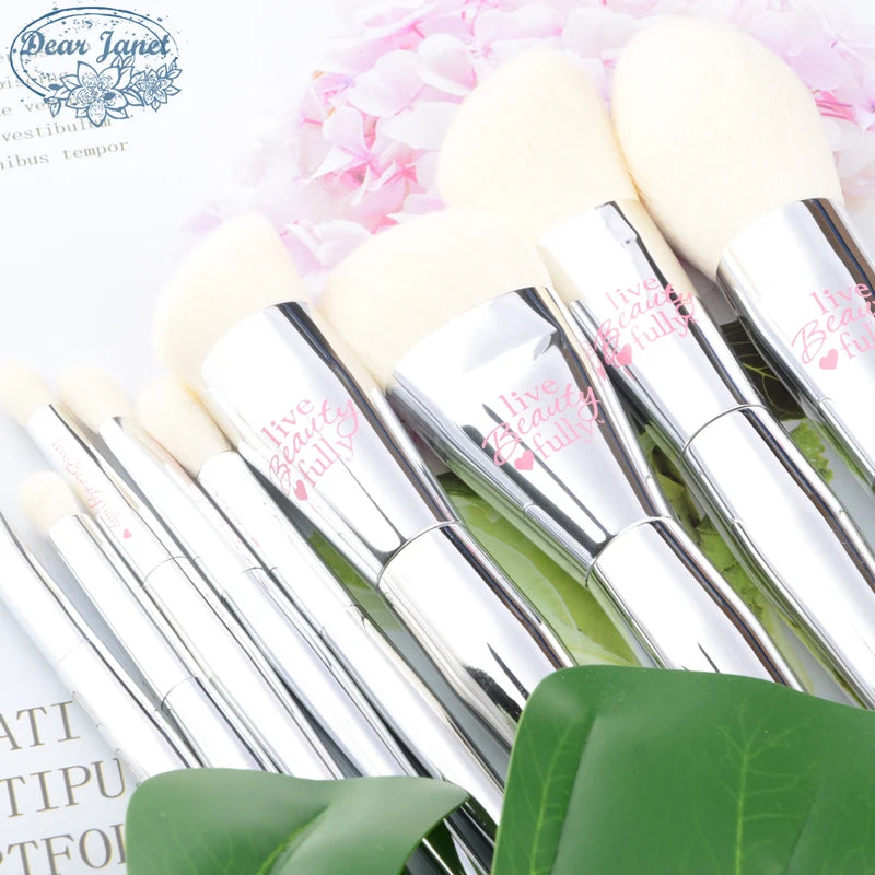 9pcs Makeup Brush Set for Face & Eyes - Foundation, Blush, Eyebrow, Highlighter