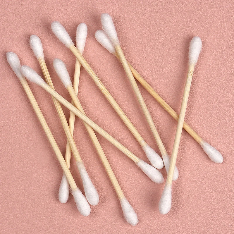 100 Pcs Double Head Cotton Swabs Disposable Makeup & Ear Cleaning Tools