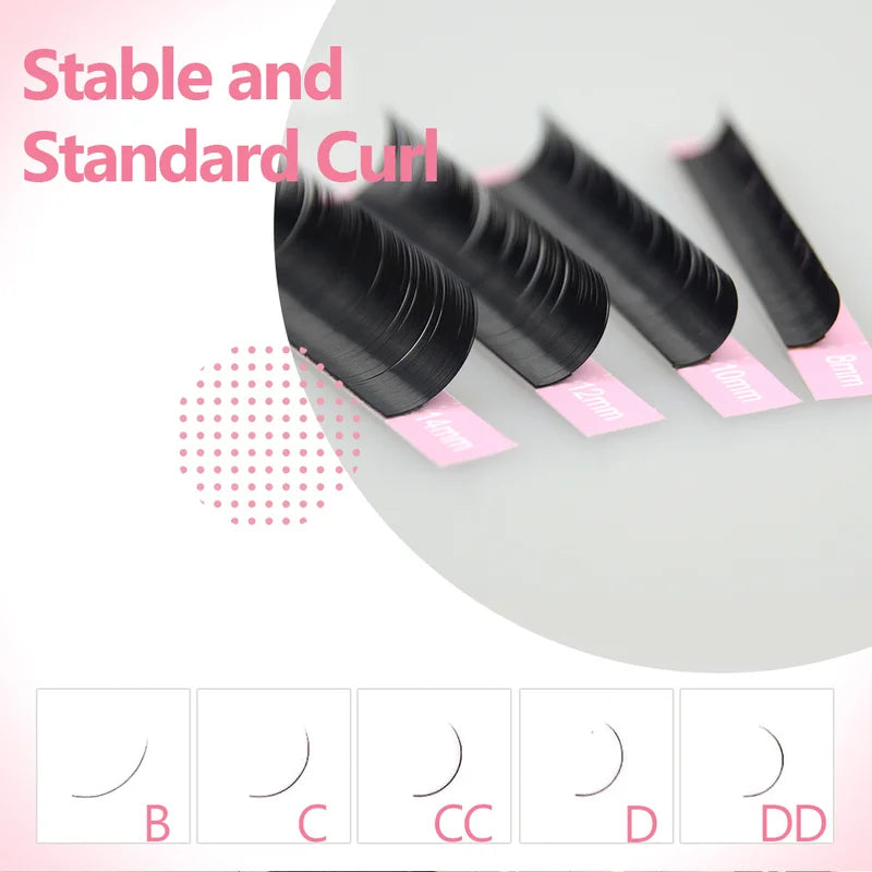 Russian Volume Eyelash Extension Kit 4 Sets Mixed Lengths for Lash Artists