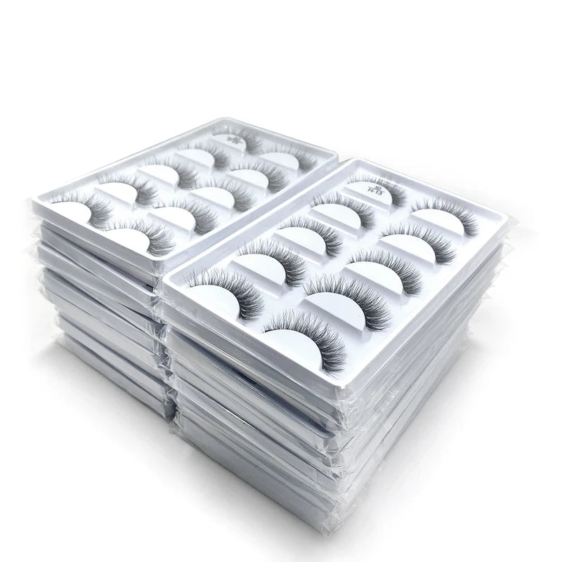 Wholesale 3D Mink False Eyelashes - Natural, Thick, Wispy Makeup Lashes