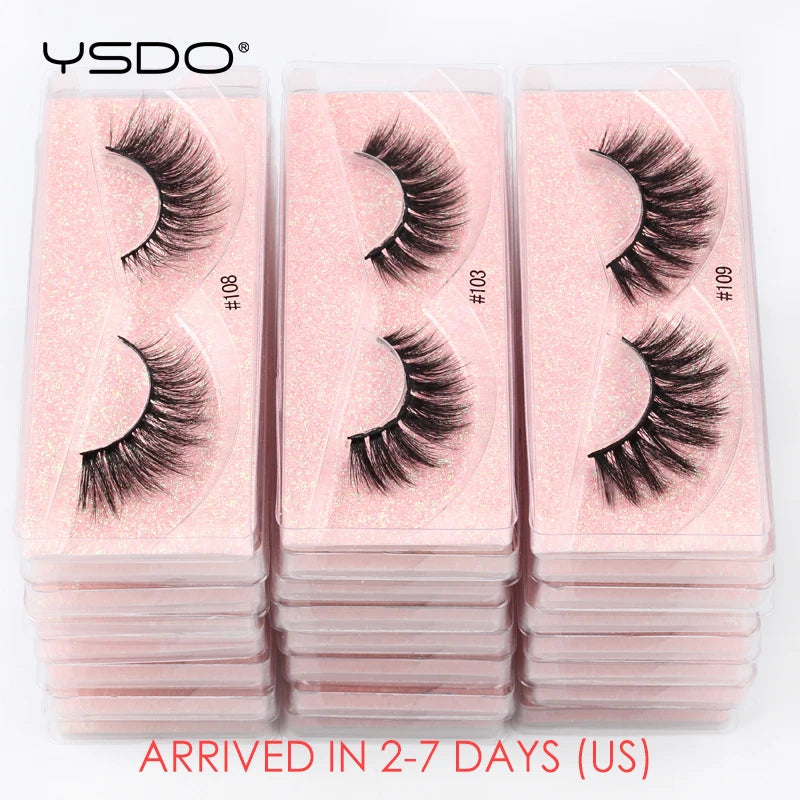 False Eyelashes in Bulk - 4/10/50/100 Pairs Natural Mink Makeup Lashes
