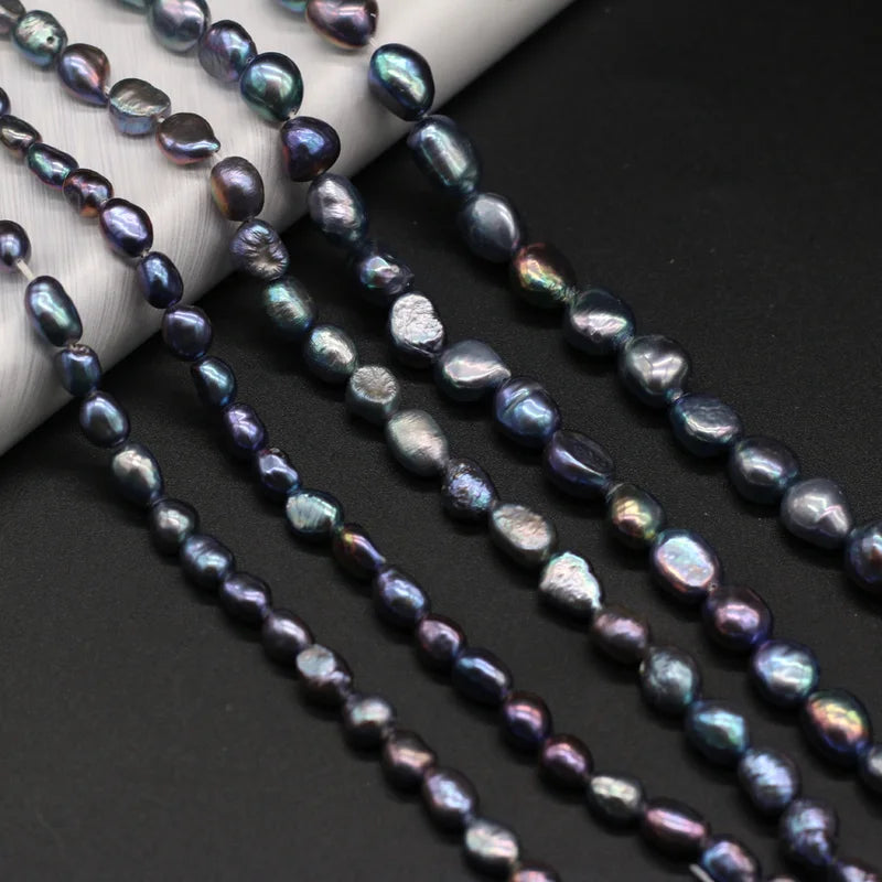 Natural Freshwater Pearl Beads for Jewelry Making Irregular Black Beads DIY Bracelets & Necklaces