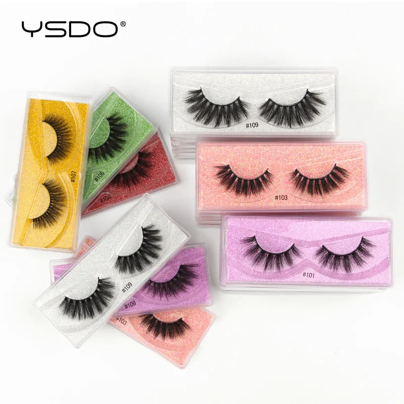 False Eyelashes in Bulk - 4/10/50/100 Pairs Natural Mink Makeup Lashes