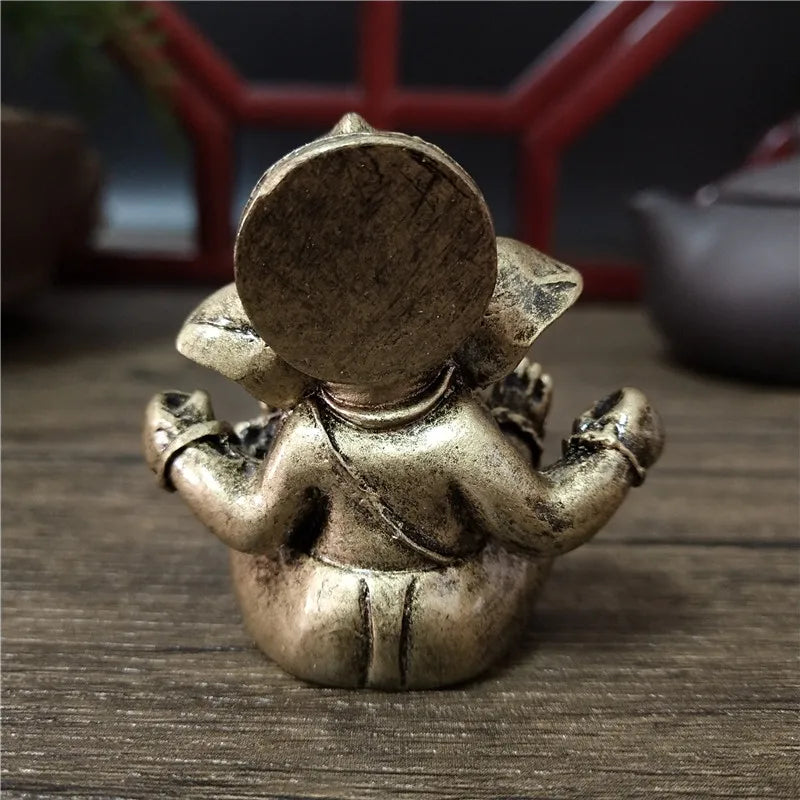 Hindu Lord Ganesha Buddha Statue Elephant Figurine Home Office Decor Resin