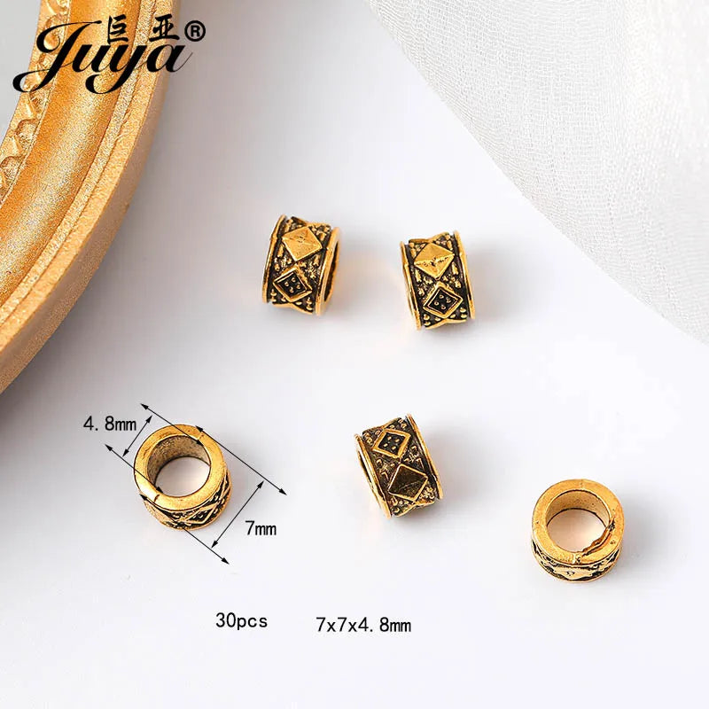 30PCS Metal Alloy Cross Beads for DIY Jewelry Making Spacer Beads