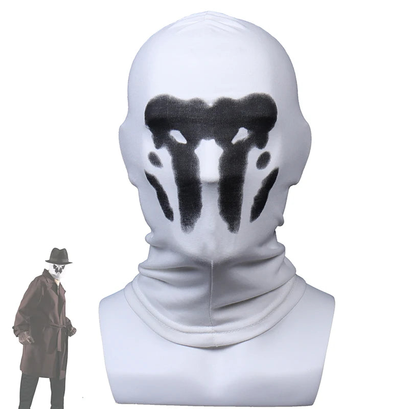 Unisex Rorschach Inkblot Mask for Halloween Cosplay and Costume Parties
