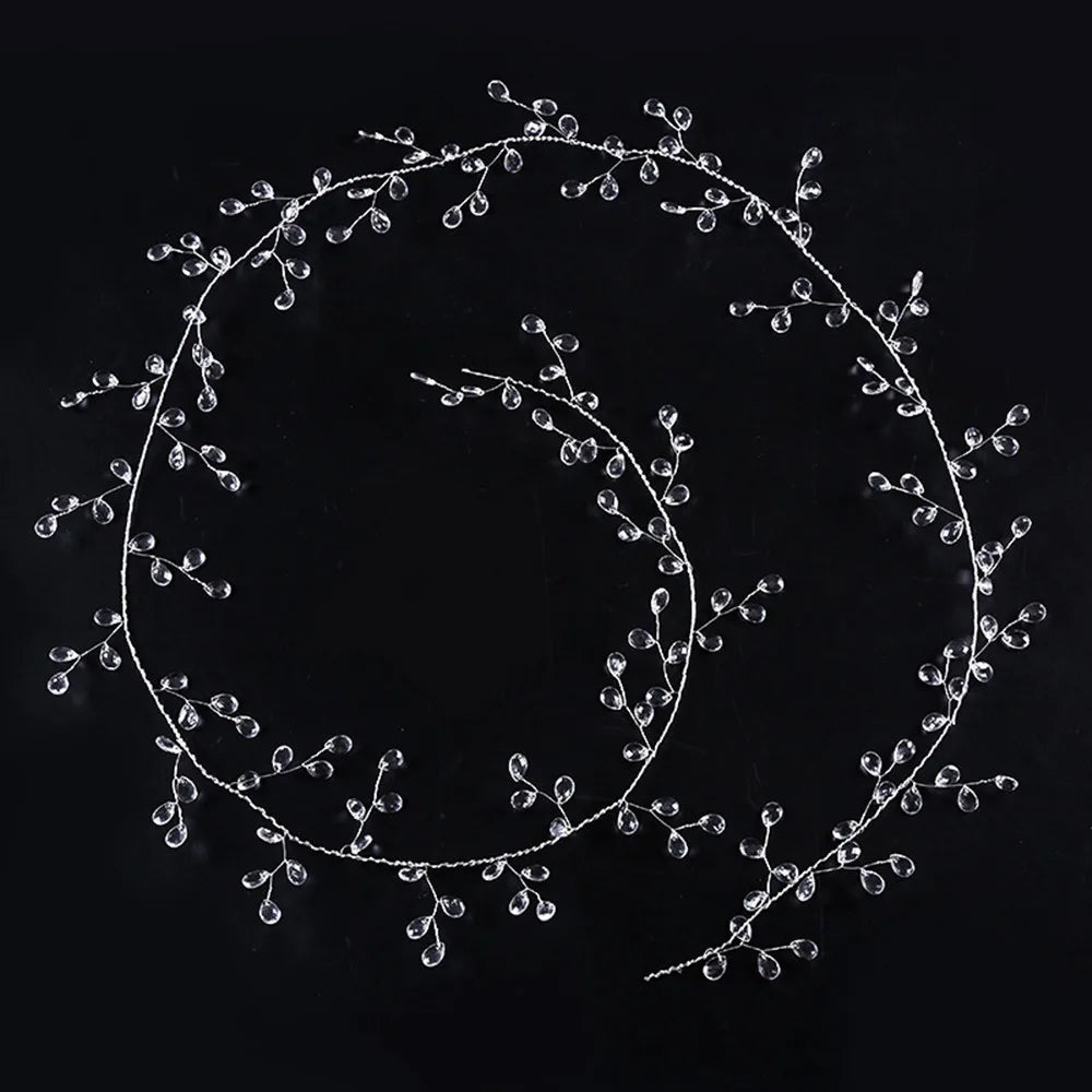 Acrylic Beaded String Wedding Party Decoration 1m/2m Pearl & Diamond String