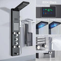 LED Shower Panel Waterfall Rain Digital Display Faucet Set SPA Massage Tower