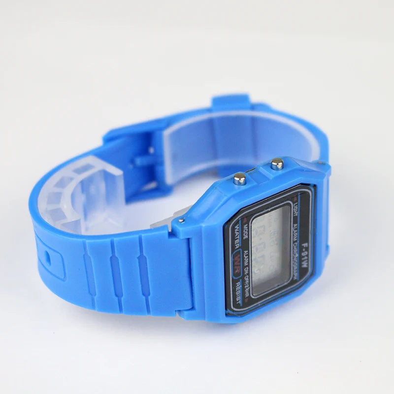 Kids Digital Watch with Silicone Strap LED Chronograph Alarm for Children