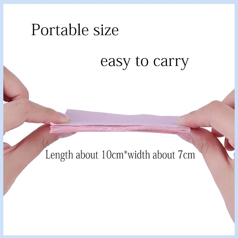 Oil Absorbing Facial Blotting Papers with Green Tea - Portable 160pcs for Oily Skin Control