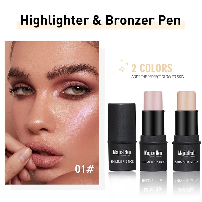 Multicolor Highlighter Stick Makeup Contour & Shimmer Powder for Face