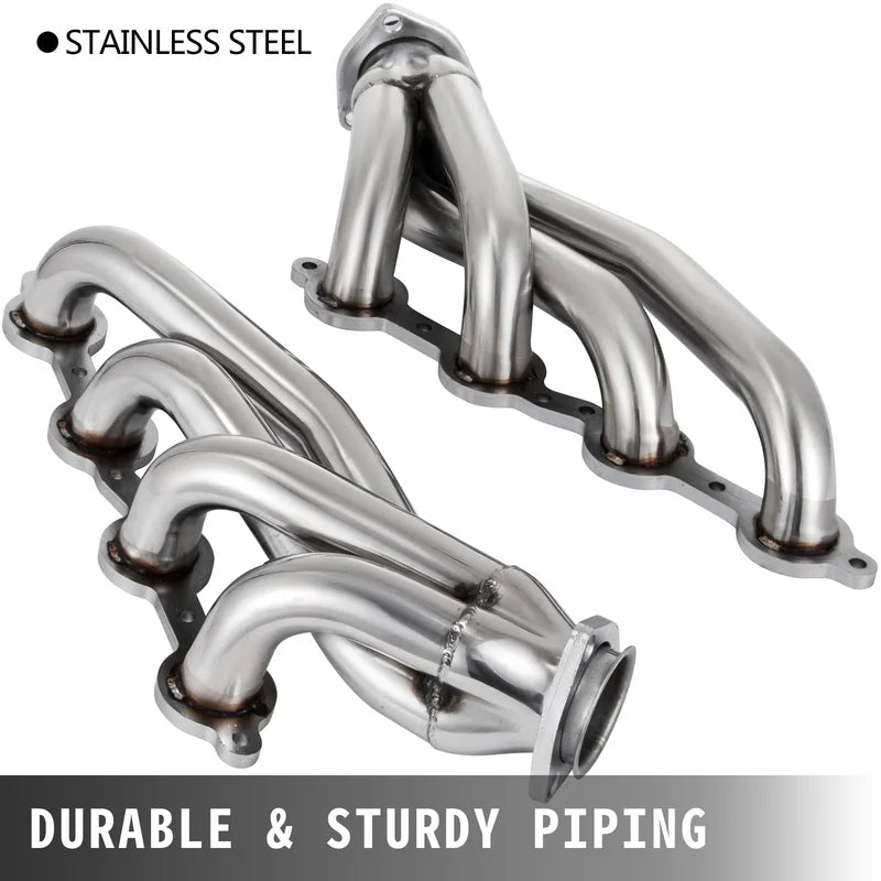 Exhaust Header Swap Kit for Chevrolet GMC LS Engine Trucks - Long Tube Manifold Set with Gasket