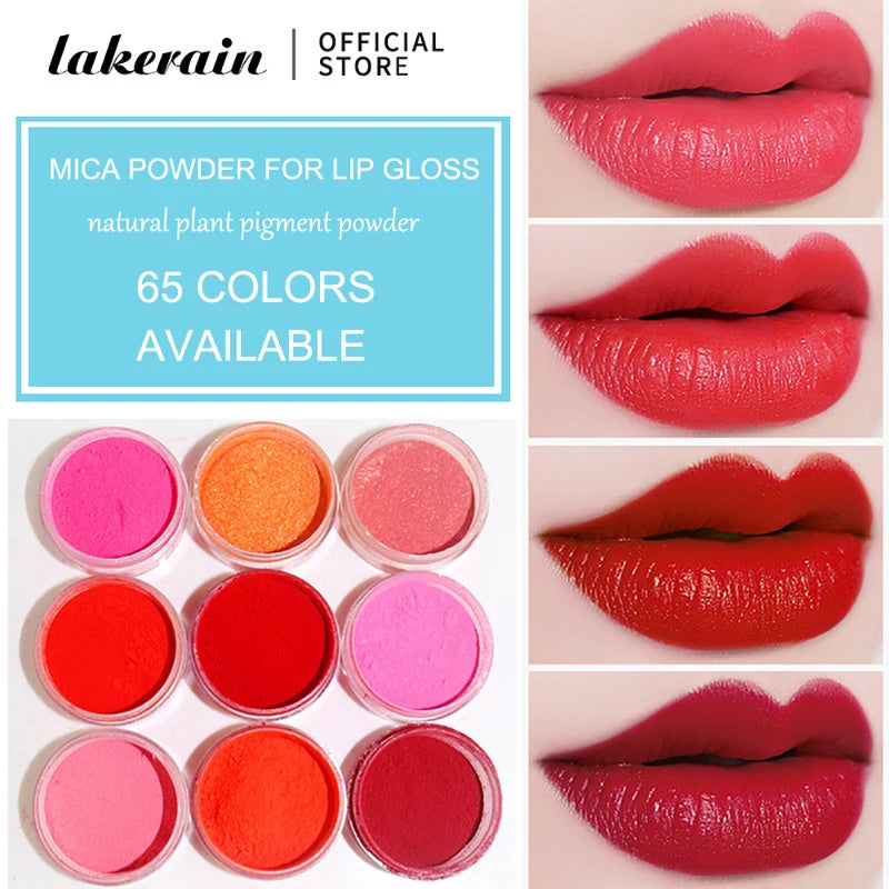 Mica Powder for Lip Gloss DIY Crafts Epoxy Resin Soap Slime - 65 Colors