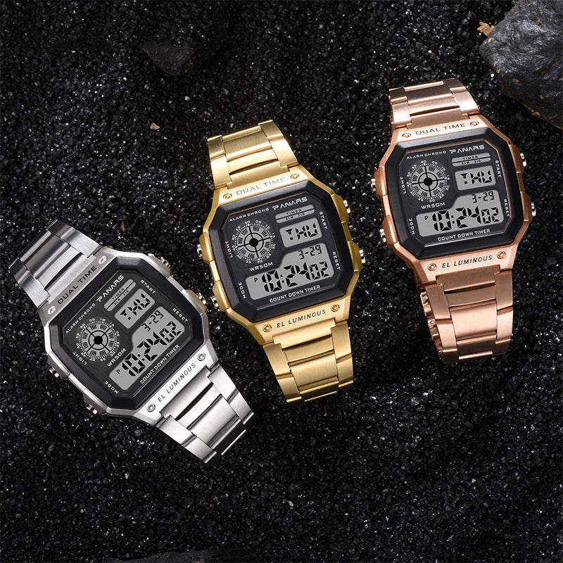 Digital Sports Watch Men Waterproof Stopwatch LED Chronograph Military Wristwatch
