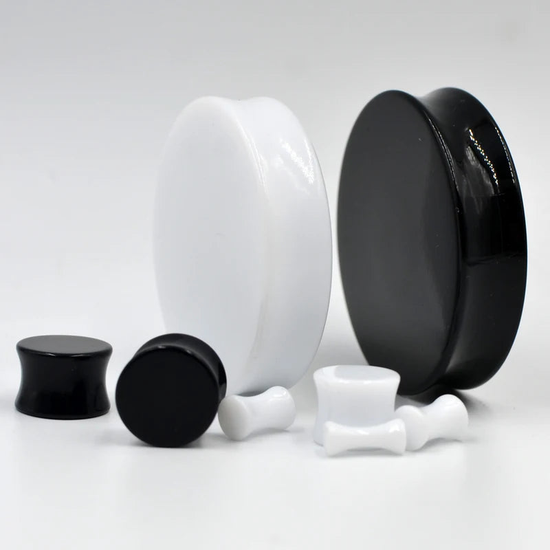 Solid Acrylic Saddle Ear Plugs Expander Piercing Body Jewelry 3mm-50mm