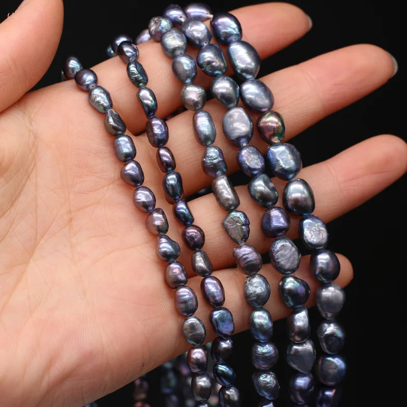 Natural Freshwater Pearl Beads for Jewelry Making Irregular Black Beads DIY Bracelets & Necklaces