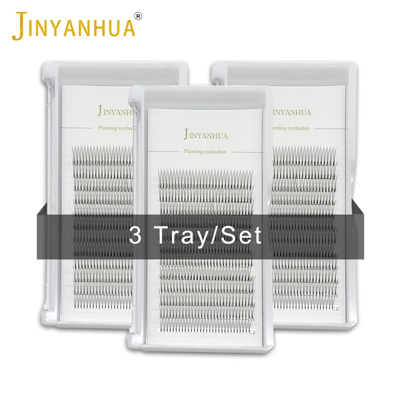 3 Pairs False Eyelash Extension Fans - Soft, Natural, Handmade Makeup Lashes